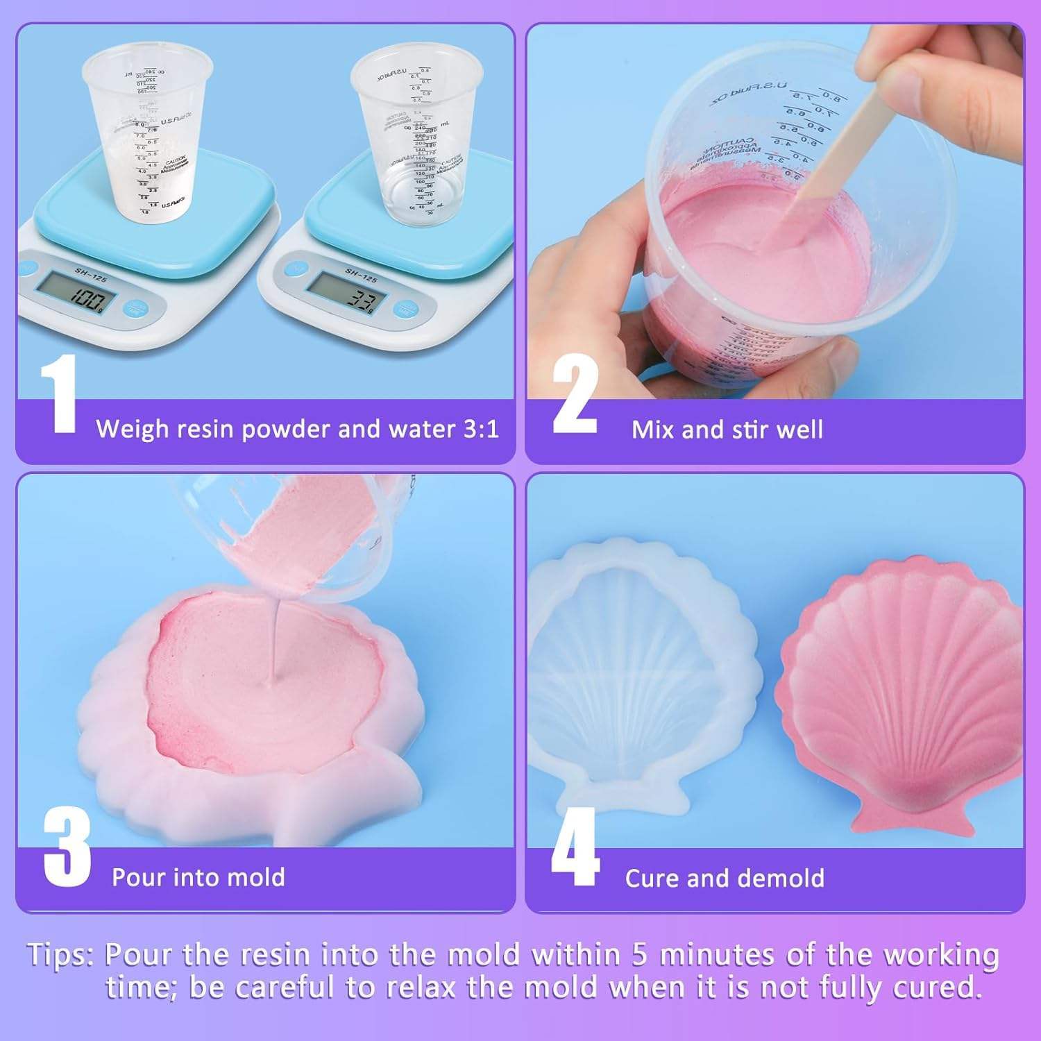 Resin casting powder (Gifsteypuduft) – Sterkt gifs 1 kg - smámynd 7