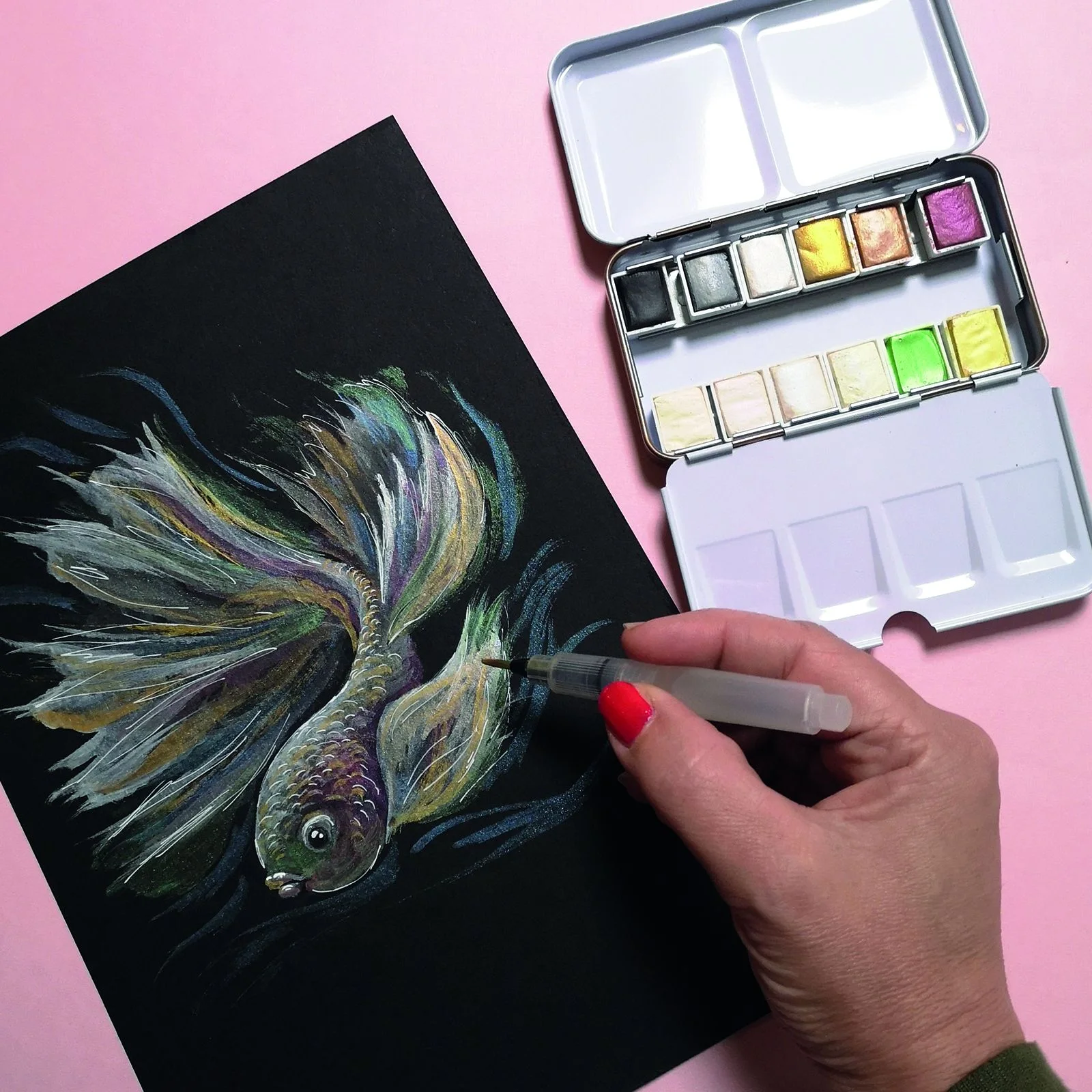 Watercolour Paper A6 Smooth Black 300g – 20 sheets - 2