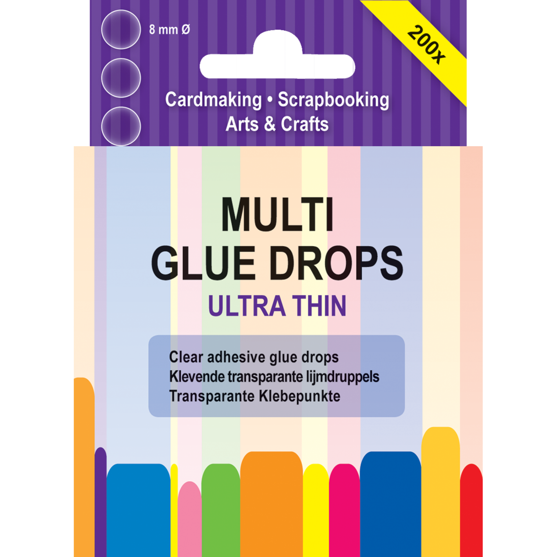 Multi Glue Drops límdropar 8 mm – 200 stk (3.3150)