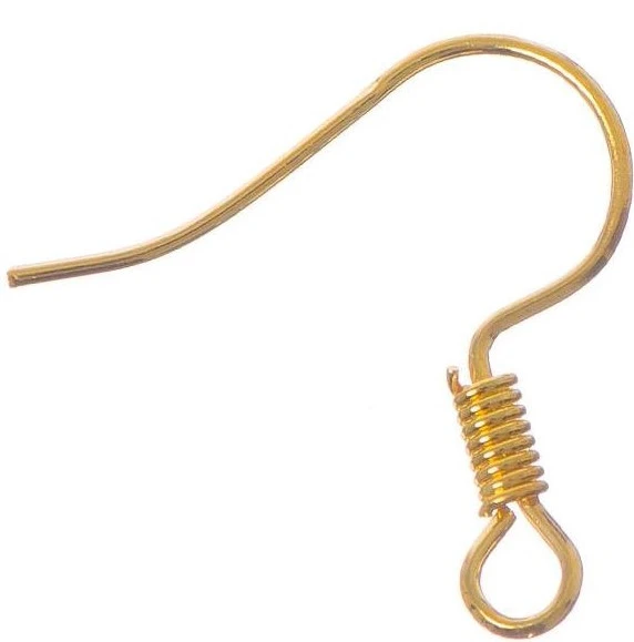 Eyrnalokkakrókar (Fish Hook) – gulllitaðir – 45 stk. - Multicraft - 2