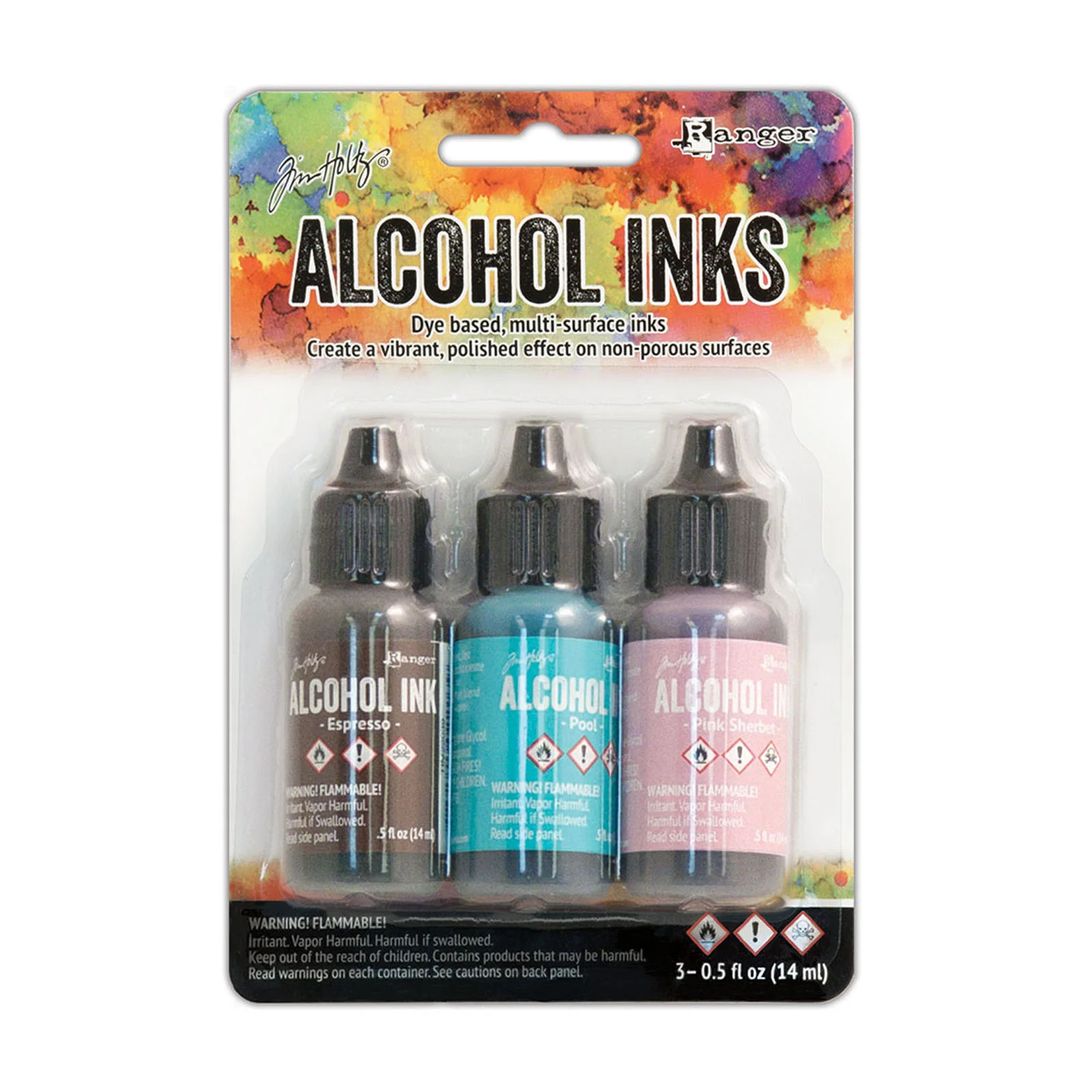 Ranger • Tim Holtz Alcohol Inks Retro Cafe 14ml set 3 stk