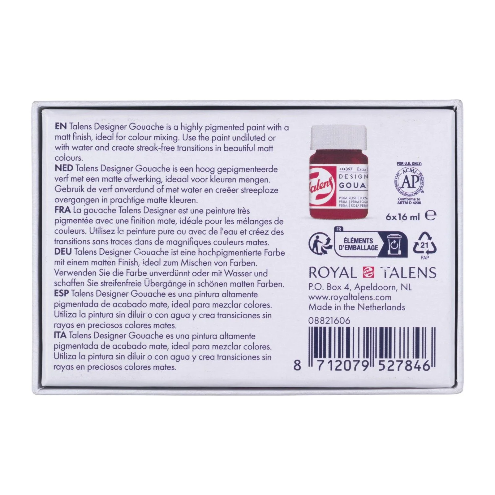 Gouche extra fine 6 x 16 ml - mixing set - 2