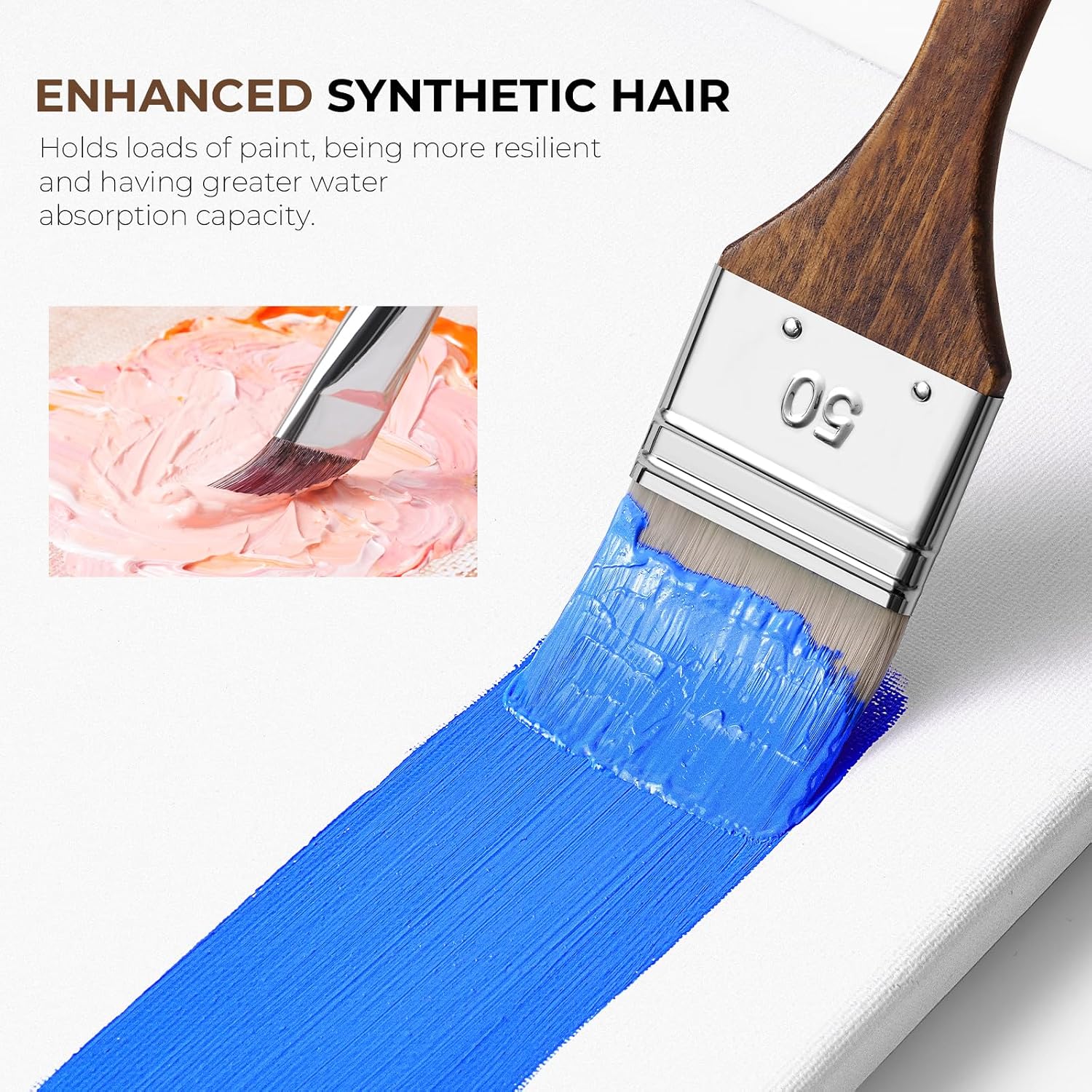 Fuumuui Artist Series 25pcs Paint Brush Set with Palette Knife & Canvas Roll - 6