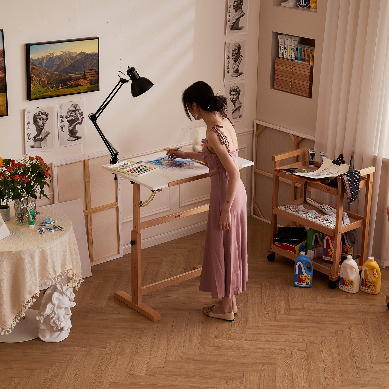 Meeden Wood Stool – Dökkvalhneta