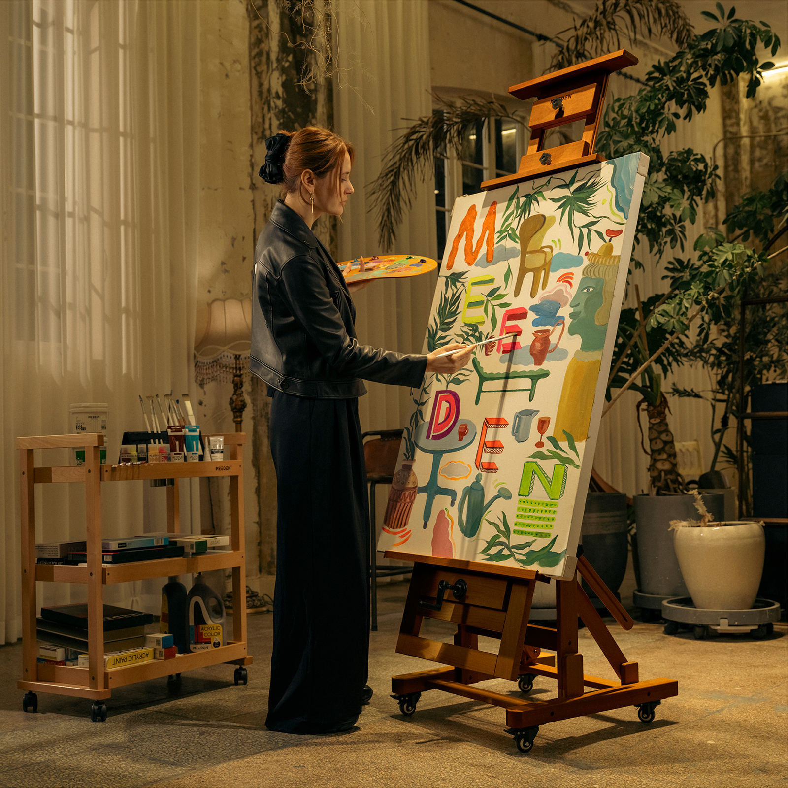 Deluxe Rocker Crank Studio Easel