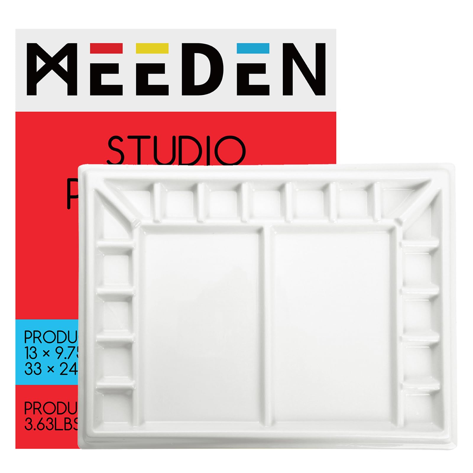 Meeden Keramik Paletta – 17 hólf – 33x25x2,5 cm