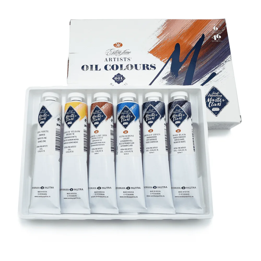 Masterclass Olíulitir 6 x 46 ml – Litapakki fyrir listamenn