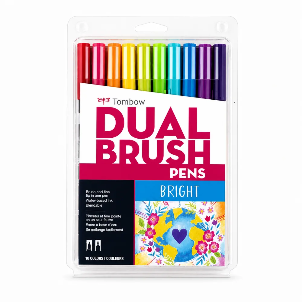 Tombow Brush Pen Set Bright 10 stk