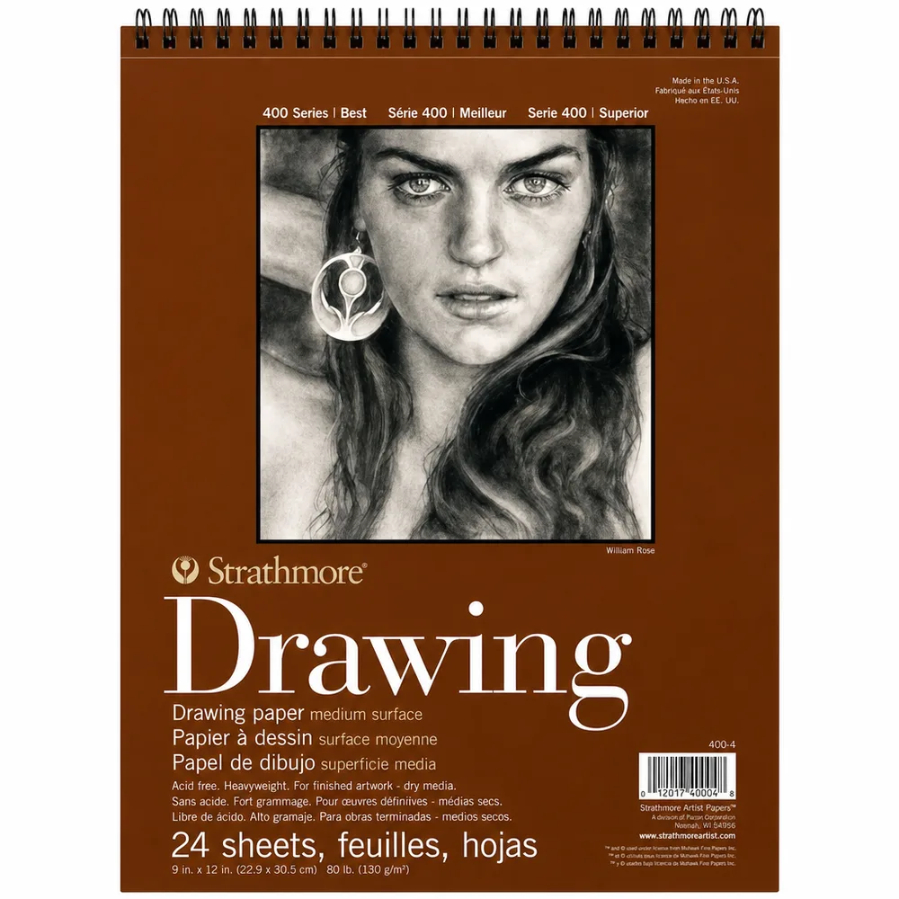Strathmore Drawing 400 Series teikniblokk – 22,9 x 30,5 cm, 24 blöð