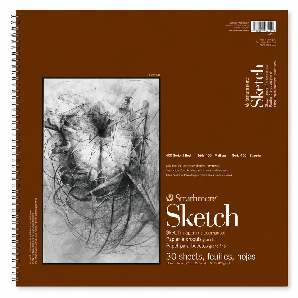 Strathmore 400 Series Sketch teikniblokk – 27,9 x 35,6 cm, 100 blöð