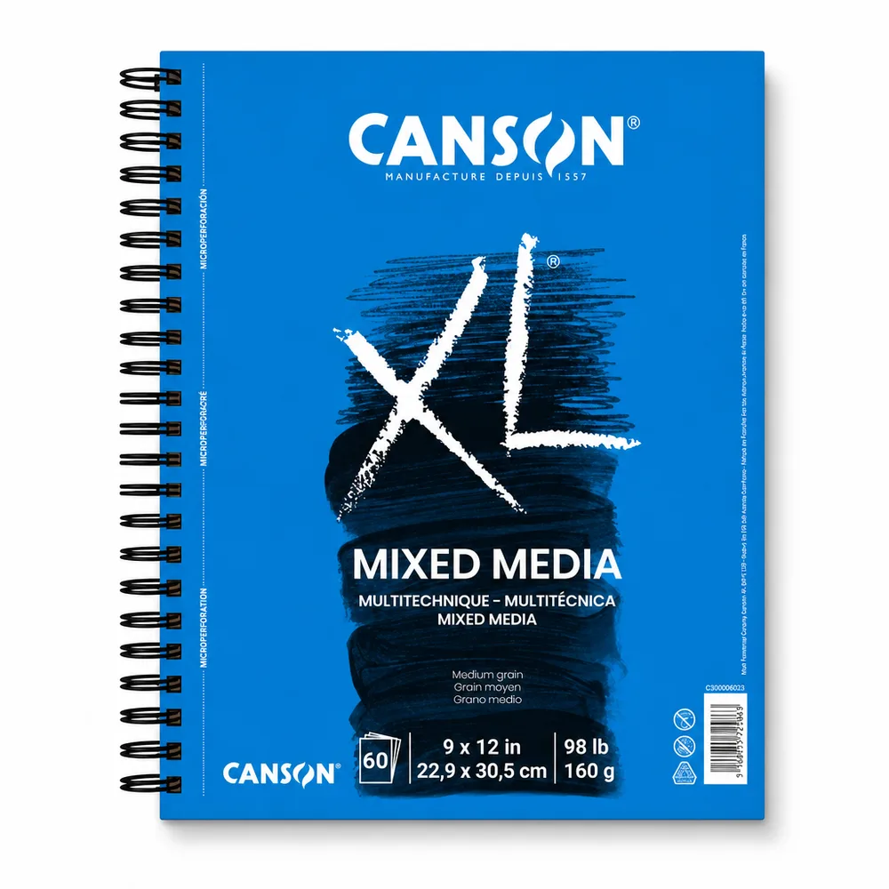 Canson XL Mix Media skissubók 22,9 x 30,5 cm – 60 blöð