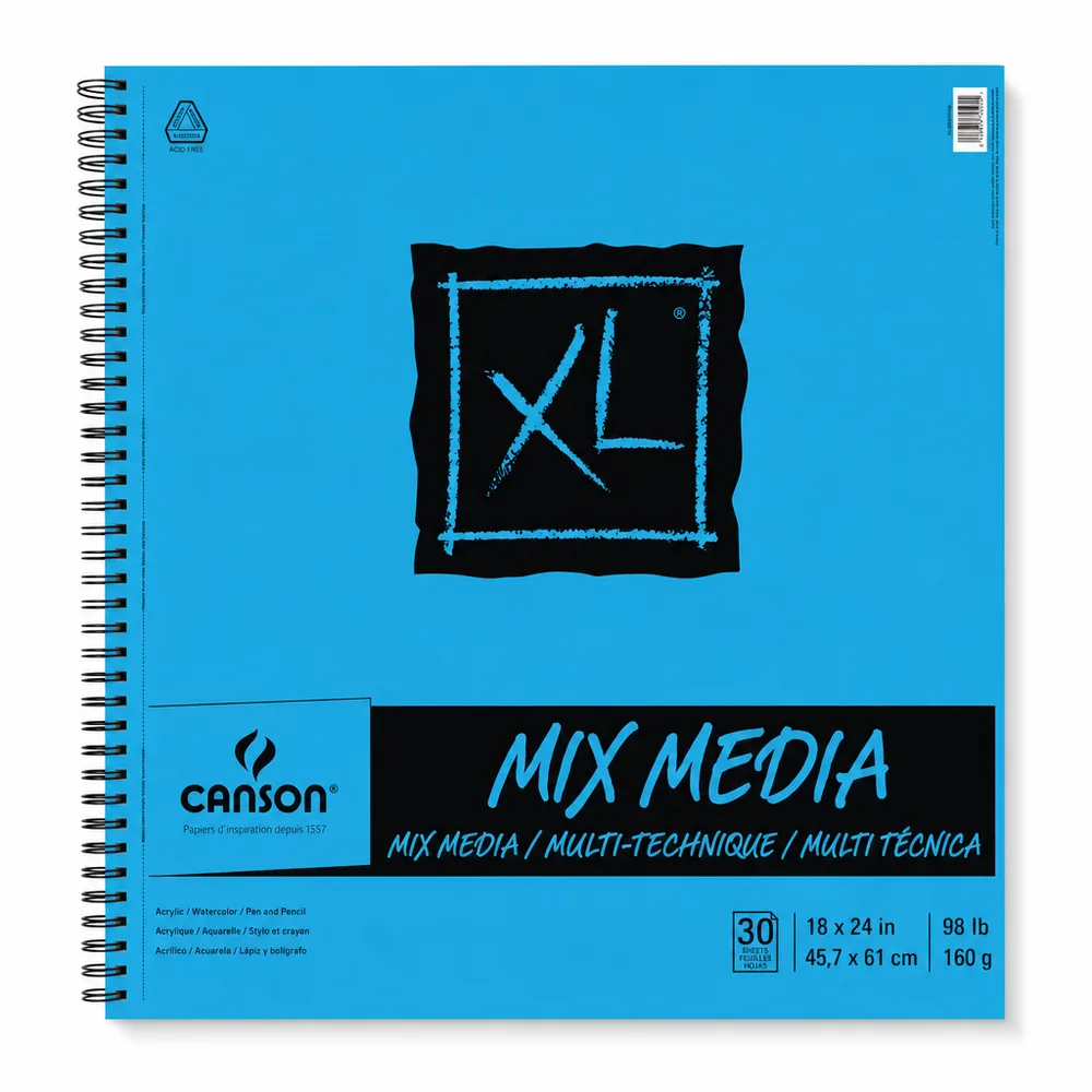 Canson XL Mix Media skissubók 18x24" – 30 blöð