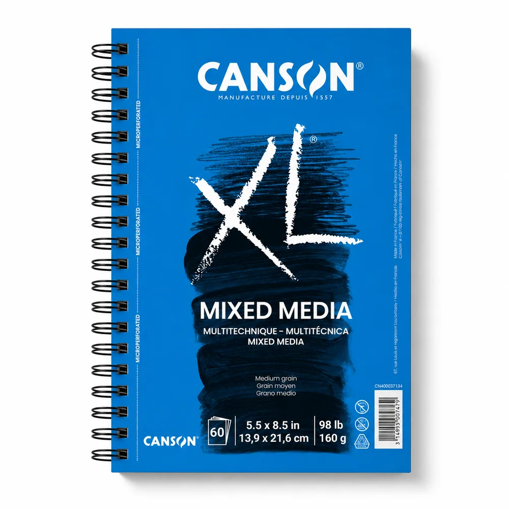 Canson XL Mix Media skissubók 5.5x8.5" – 60 blöð