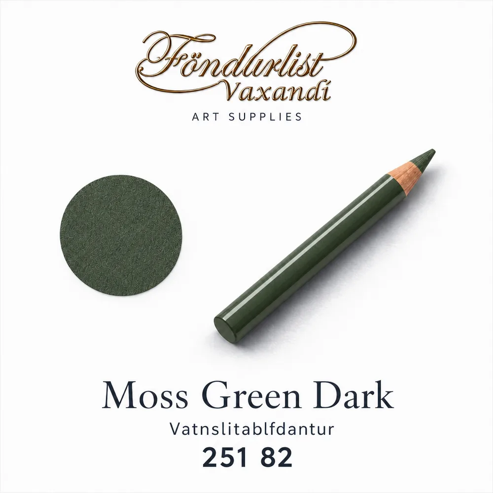 Aqua Monolith vatnslitablýantur í litnum Moss Green Dark