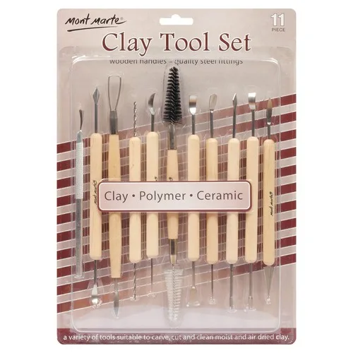 Leirverkfæri - Clay Tool Set 11 pcs -