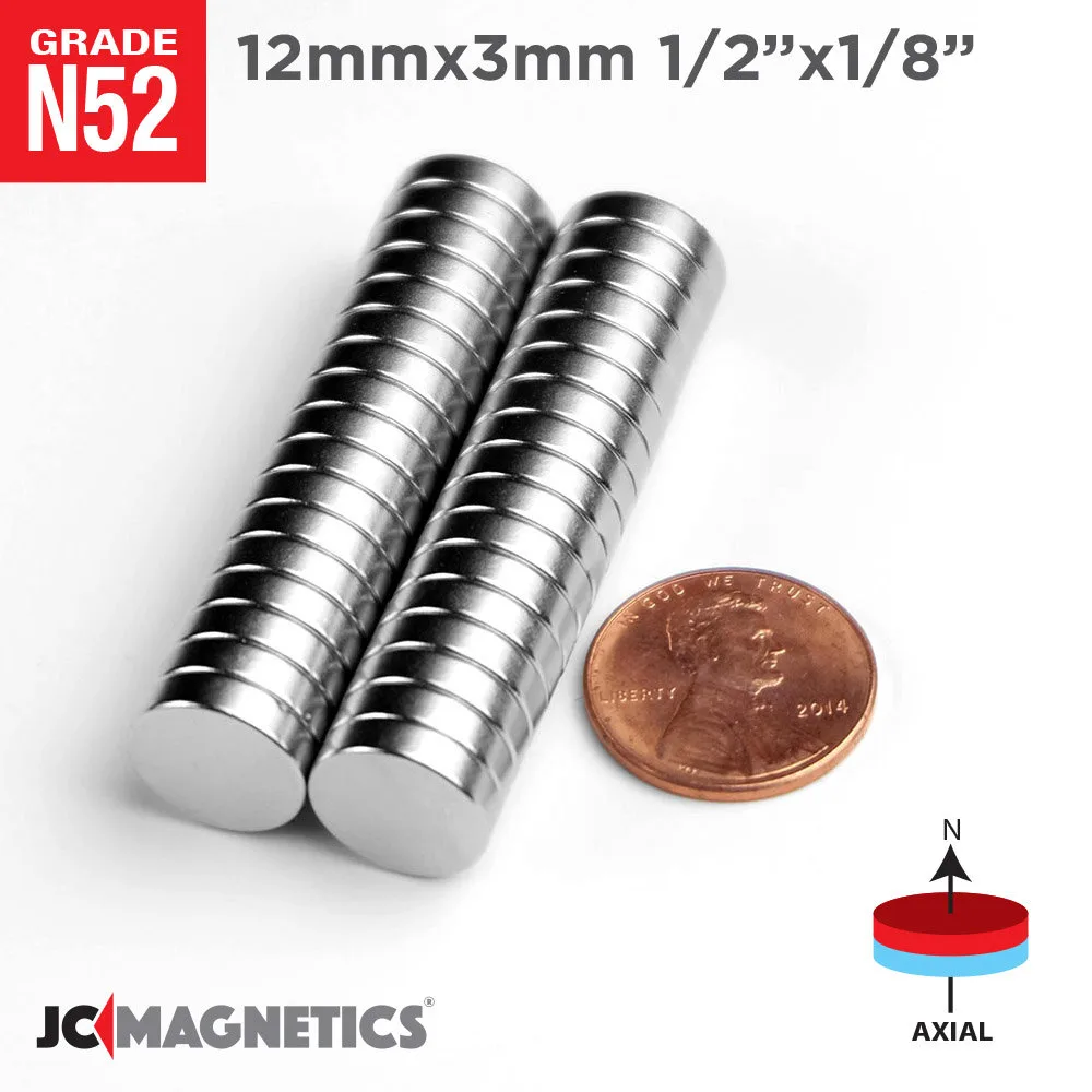 Sterkir Seglar - N52  -  12 x 3 mm - 1 stk