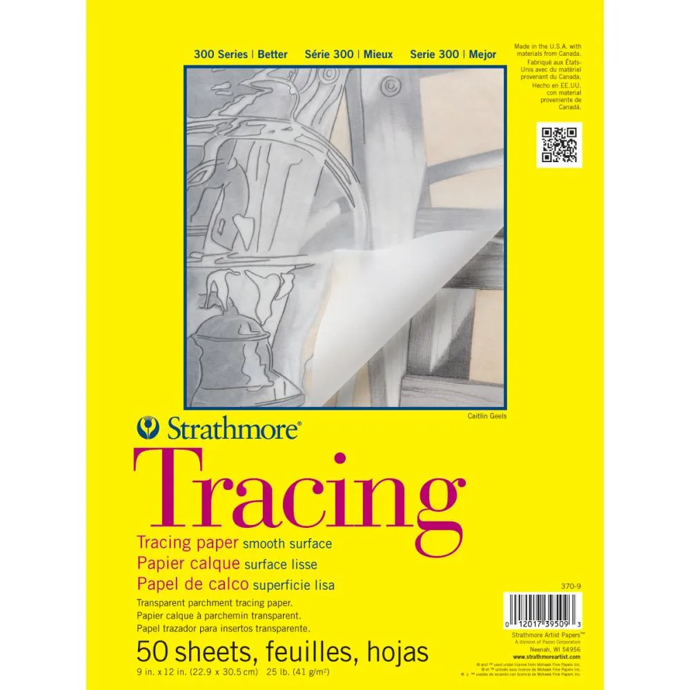 Strathmore Tracing 300 Series kalkipappír – 22,9 x 30,5 cm, 50 blöð