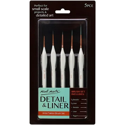 Detail liner - brush set 5 stk