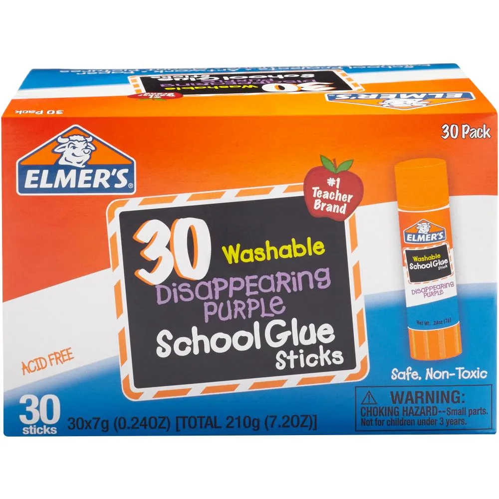 Límstifti - Fjólublátt - Elmers - Þornar glært .24oz/ 7 gr