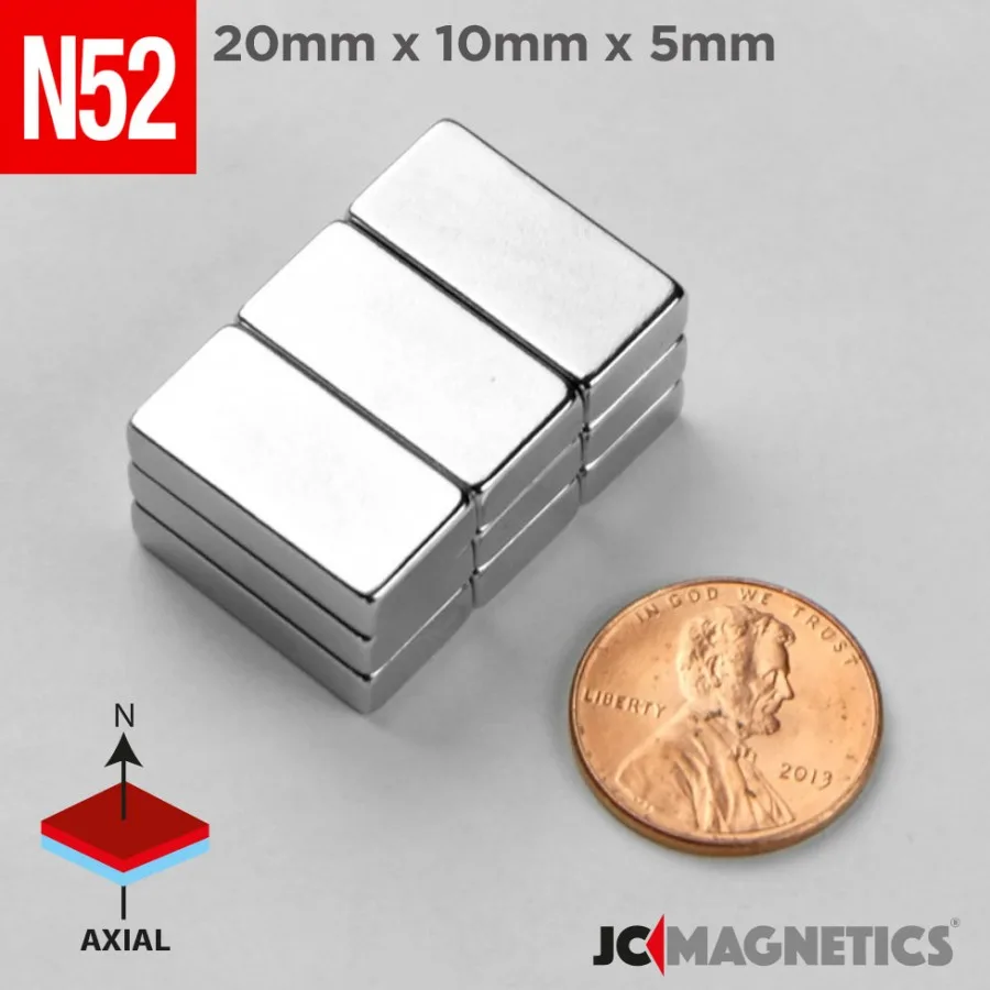 Kraftseglar 20 x 10 x 5 mm Block - 1 stk -