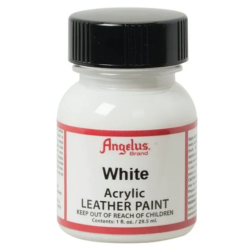 Angelus Leather Paint White – leðurmálning fyrir skó og töskur 29,5 ml