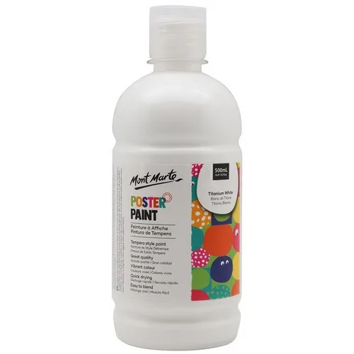 Þekjumálning Poster paint hvítt 500 ml