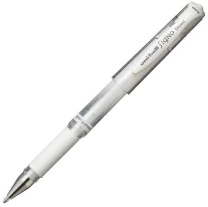 Signo UM-153 Broad Point Gel Impact Pen, 1.0mm - Hvítur - Sá Besti Hvíti