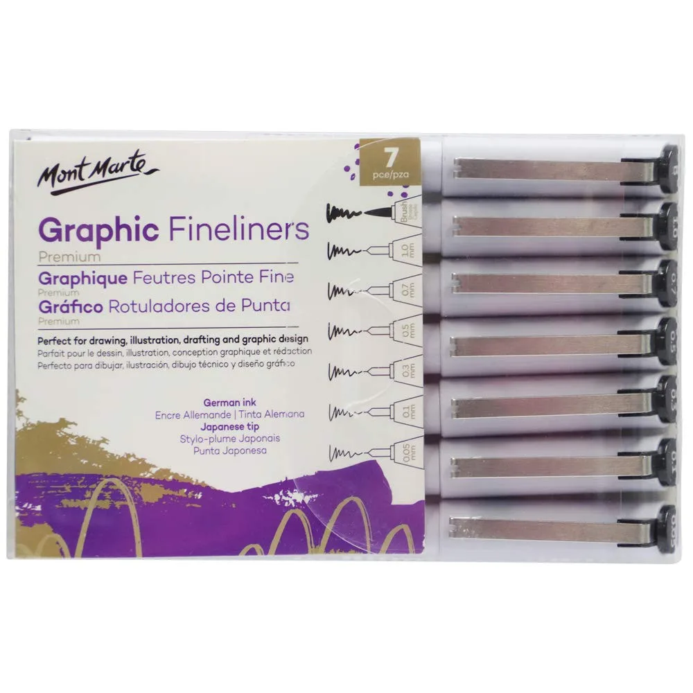 Graphic Fineliner set 7 stk -