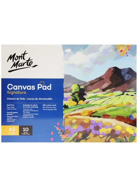 Canvas Pad - Þetta er ekta bómullarstrigi  A3 10 arkir