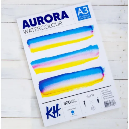 Vatnslitapappír Cold Press A3 300 gr 12 arkir
