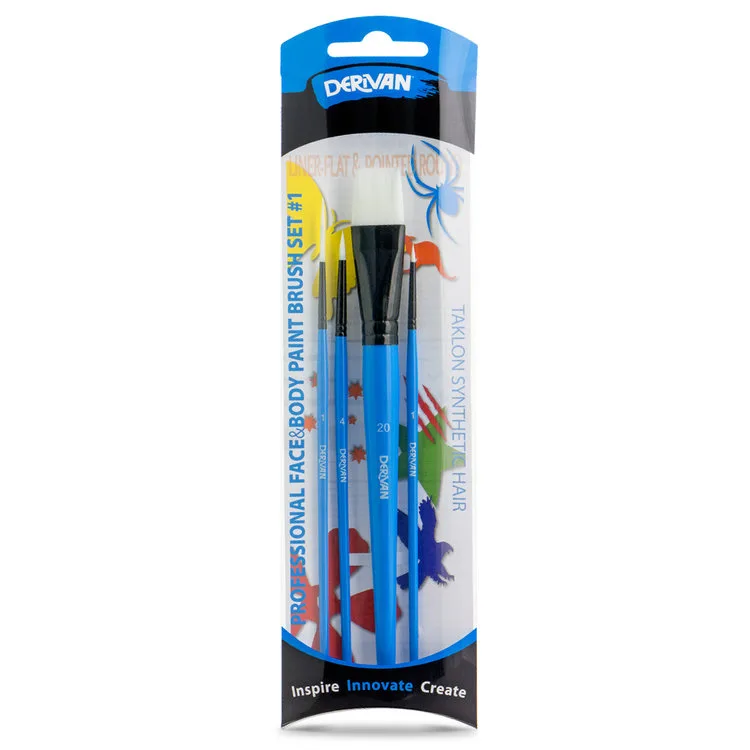 Pro Face and Body Paint Brush set