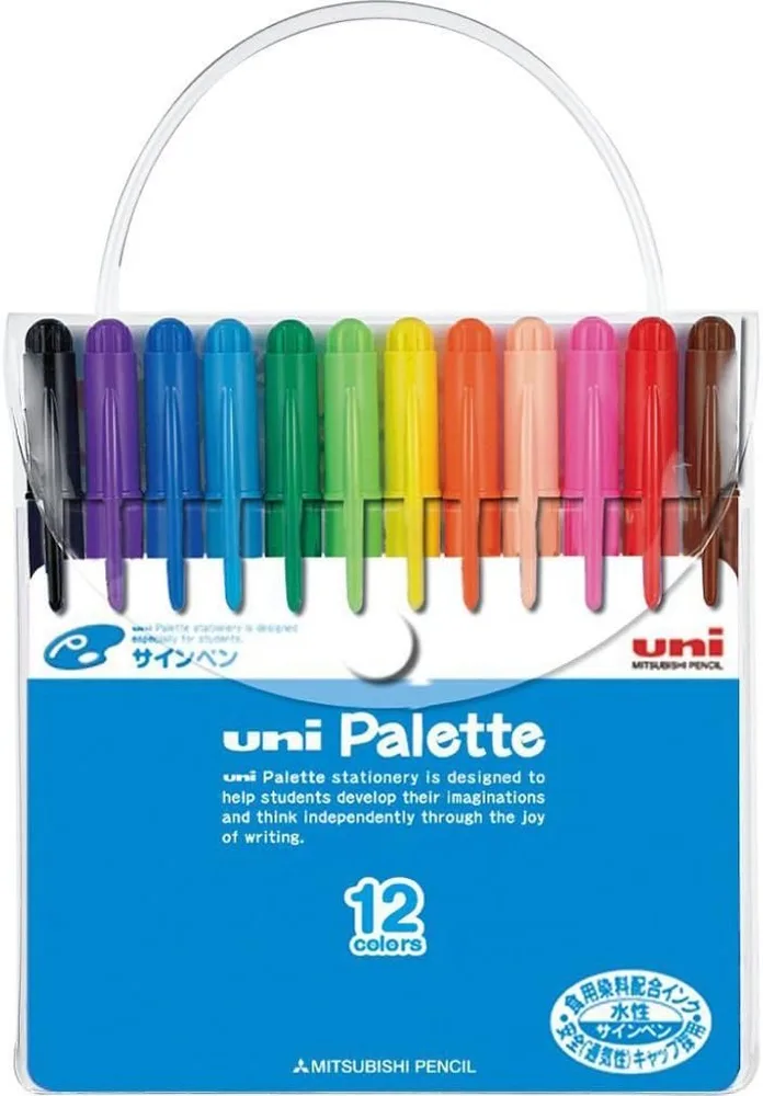Tússpennar - Mitsubishi Pencil Co., Ltd. Uni-felt-tip pen palette 12 color set
