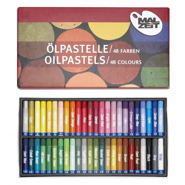 Olíupastel sett 48 stk