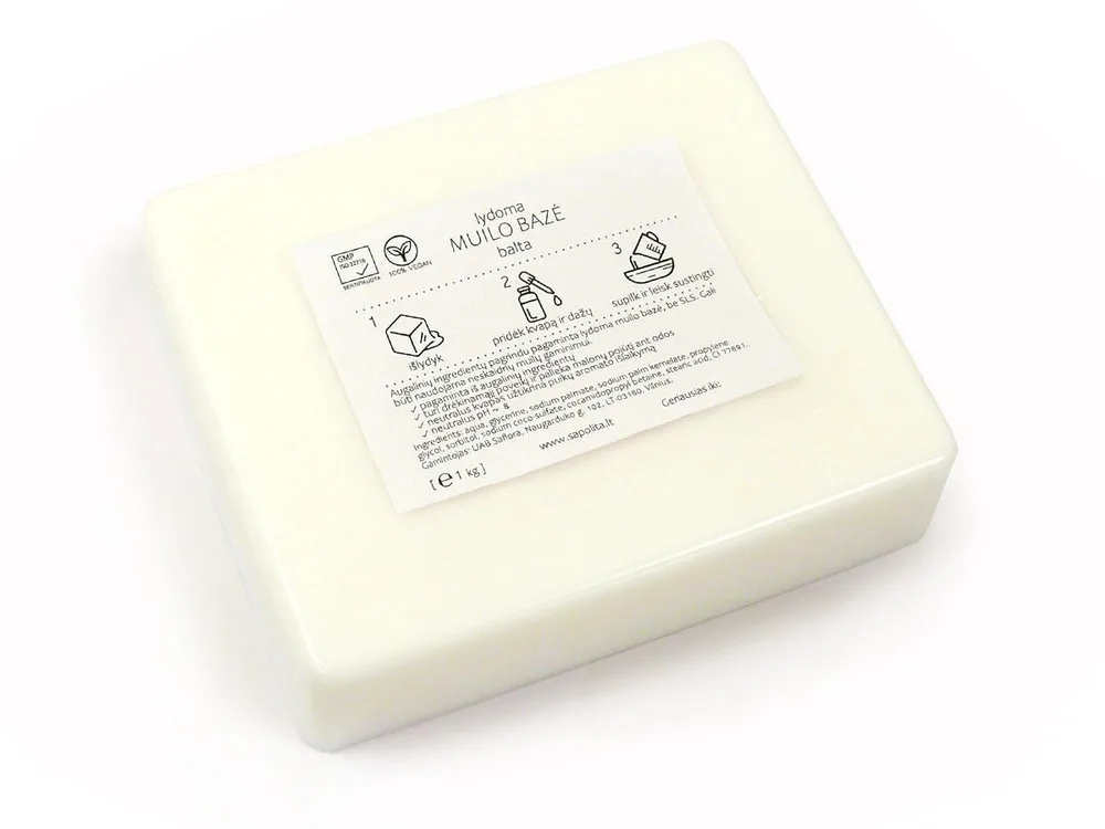 Sápumassi – Hvítur (Opaque) – Án SLS (1 kg)