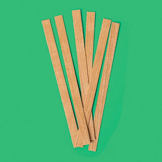 Small Wood Wicks 5 stk - fyrir 5 - 6.25 þvermál -