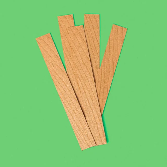Extra Large Wood Wicks 5 stk. fyrir þvermál 7,5 - 10 -