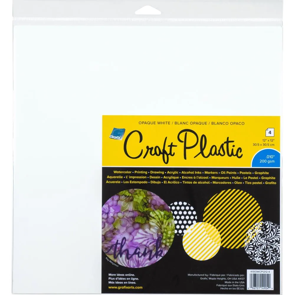 Grafix Craft Plastic Sheets – Besti pappírinn fyrir alcohol blek (4 stk)
