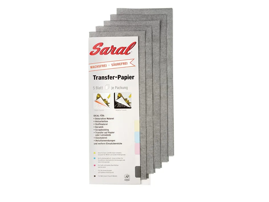 Saral Graphite Vaxfrír transfer paper Black - 5 sheets 22x28cm -