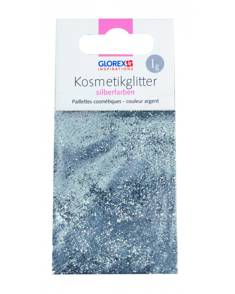 Glimmer fyrir sápur / Cosmetic glitter 1 gr Silfur