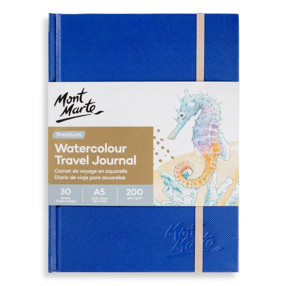 Watercolour Travel Journal Premium 30 Sheets A5 200gsm