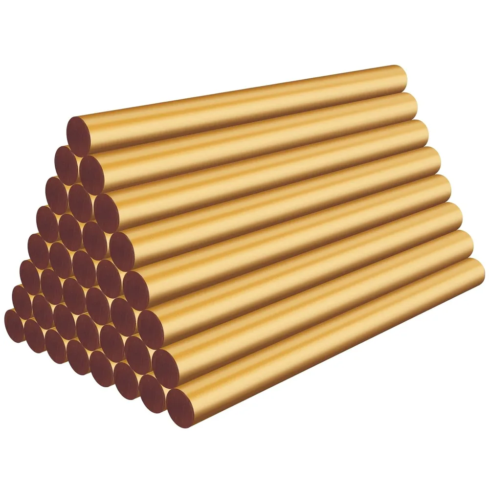 Metallic Gold Hot Glue Sticks 6 stk  7 x 10 mm