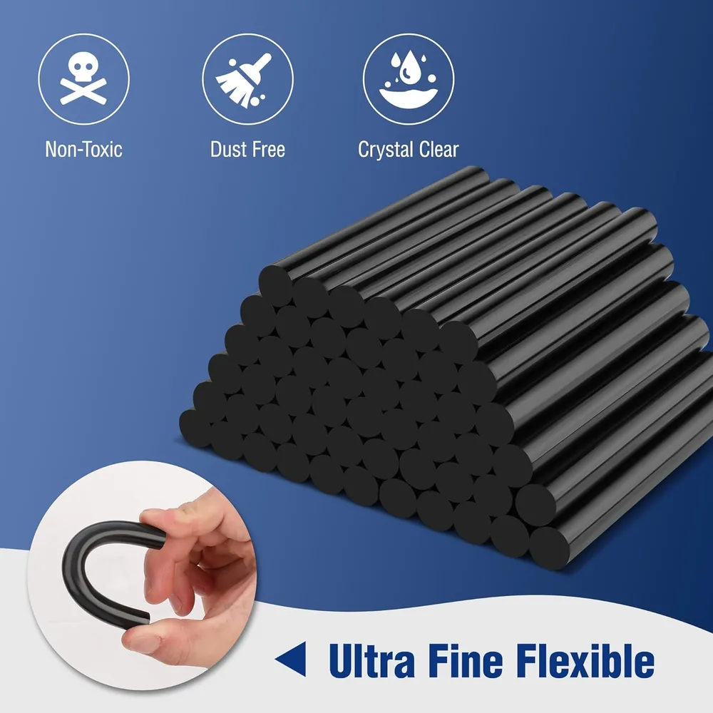 Hot Glue Sticks Black Full Size 10 stk 11 x 10 sm - 1