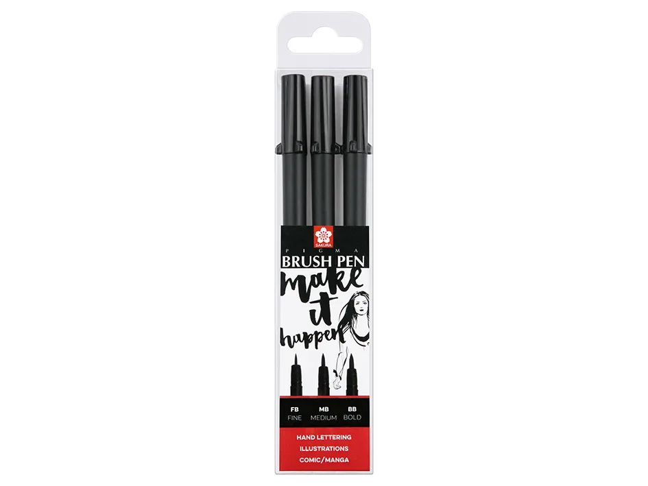 Sakura Pigma Brush Pen – Set of 3