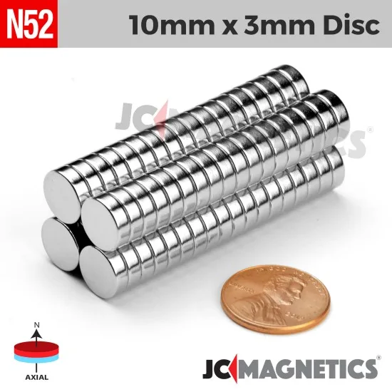 Seglar 10 x 3 mm N52 – Kraftmikill og fjölhæfur Neodymium segull