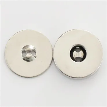 Segulhnappur 18 mm – Silfur (1 par)