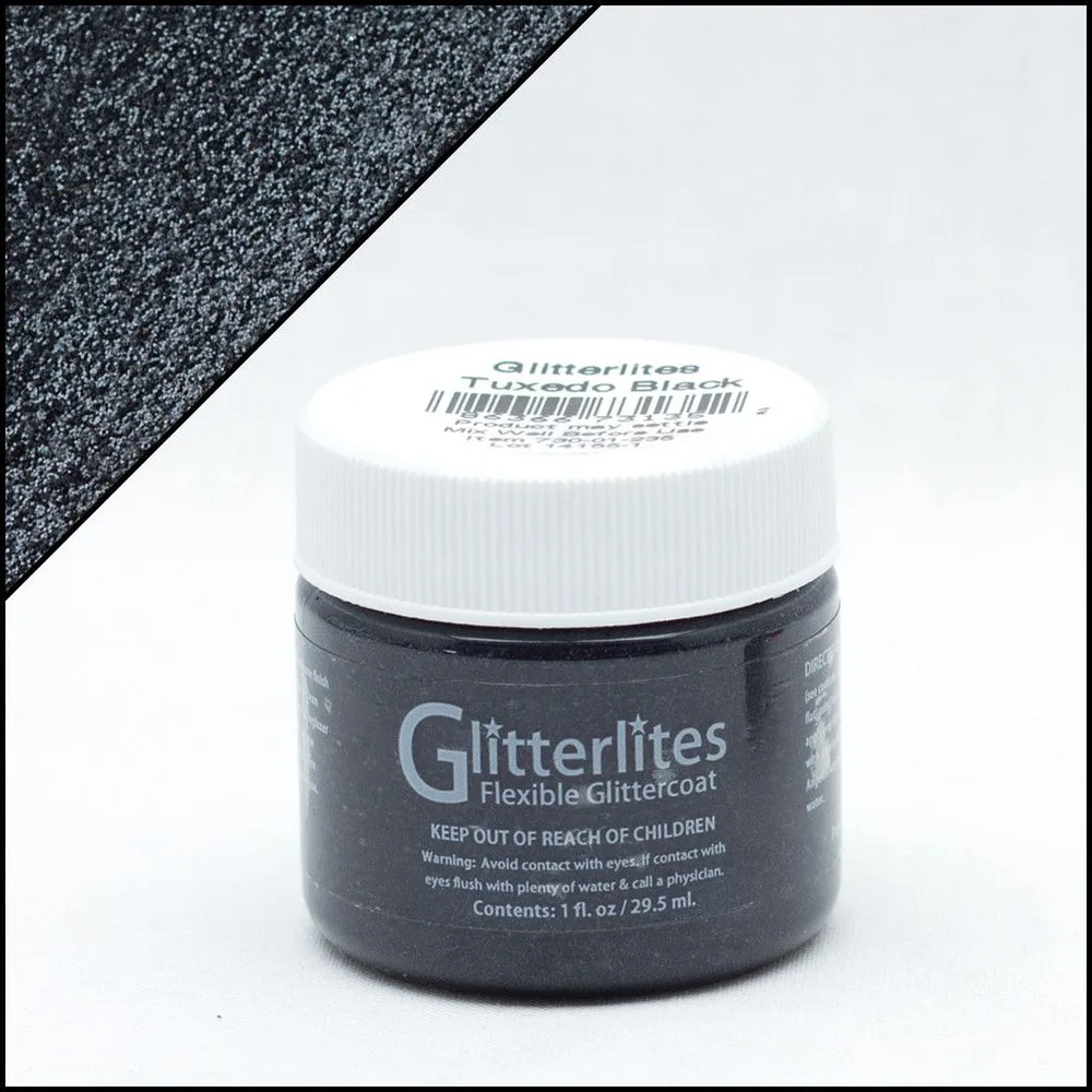 Angelus Glitterlites Tuxedo Black 1oz / 29,5 ml - 1