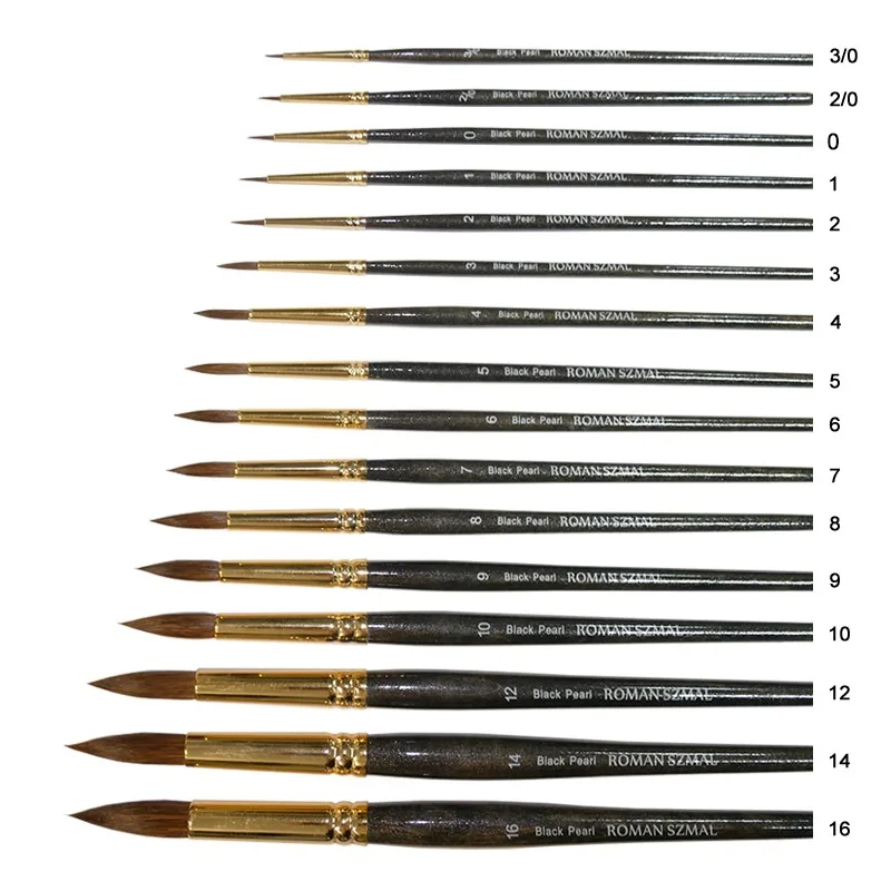 Vatnslitapensill Black Pearl Roman Szmal nr 6