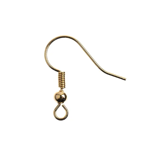 Eyrnalokkakrókar (Fish Hook) – 18kt Gullhúðaðir – 22 stk.
