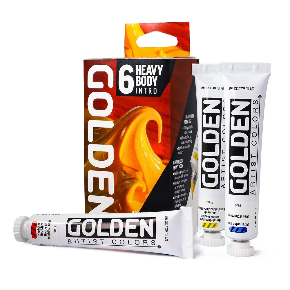 GOLDEN Heavy Body akrýl sett