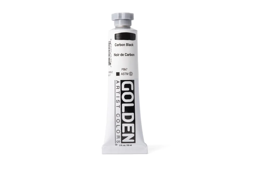 Golden Heavy Body Acrylic Litir 59 ml - Carbon Black